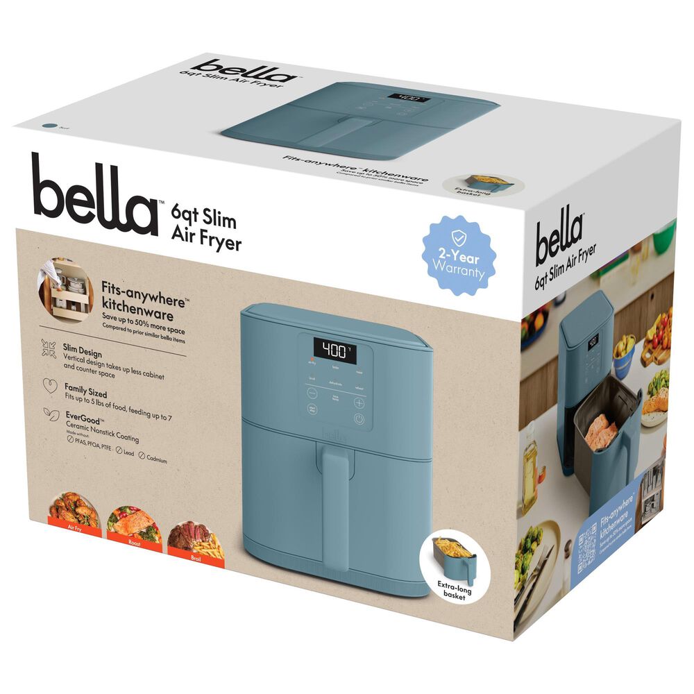 Bella 6-Quart Slim Air Fryer in Surf, , large