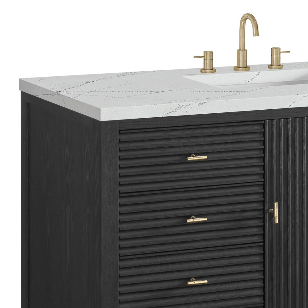 James Martin Vanities Myrrin 48&quot; Vanity in Carbon Oak with 3 cm Ethereal Noctis Quartz Top, , large