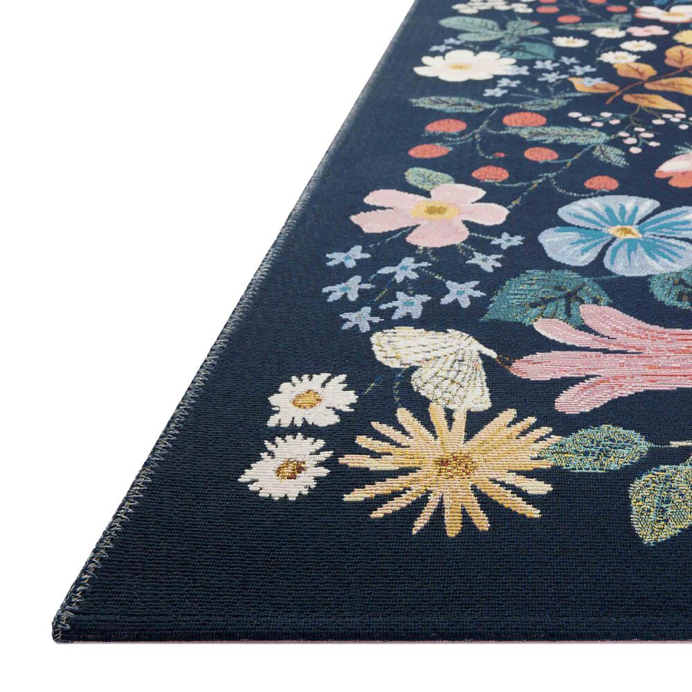 Rifle Paper Co Perennial Strawberry Fields 5&#39;3&quot; x 7&#39;8&quot; Black Area Rug, , large