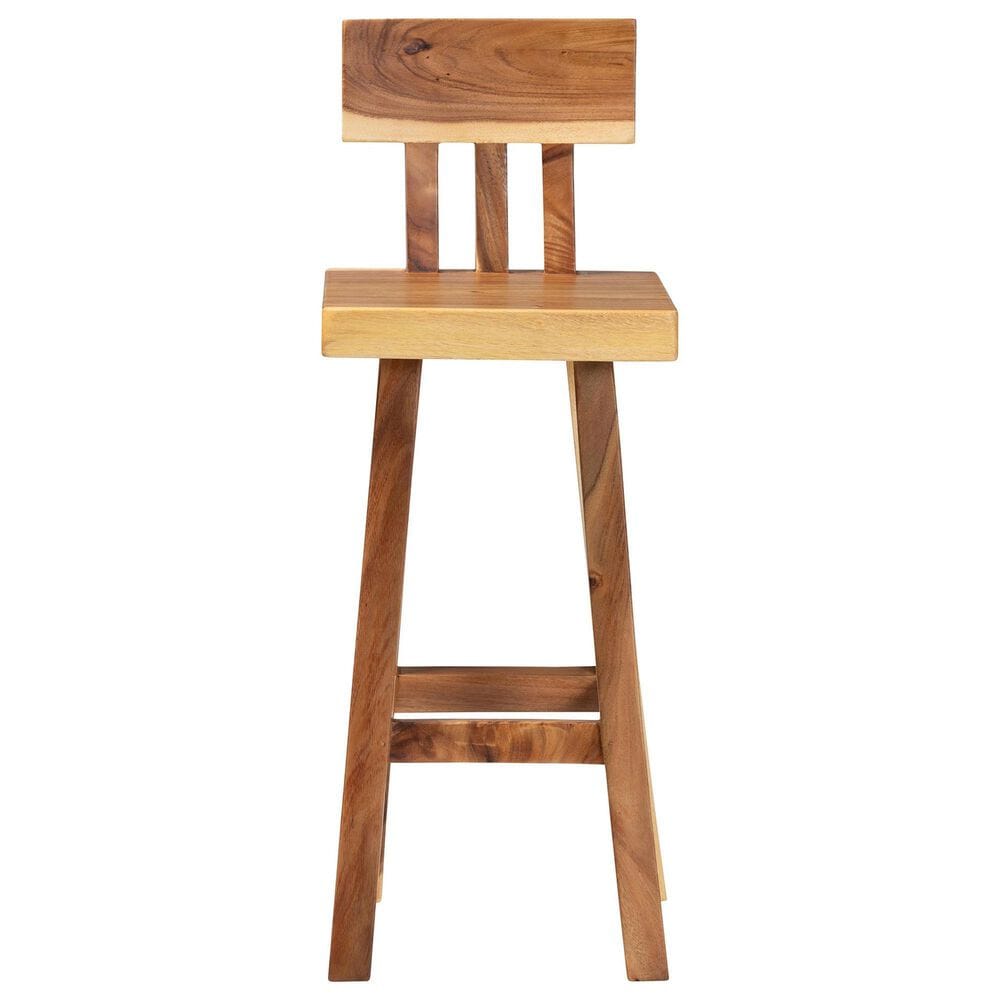 Baxton Studio Luli Bar Stool in Natural Brown, , large