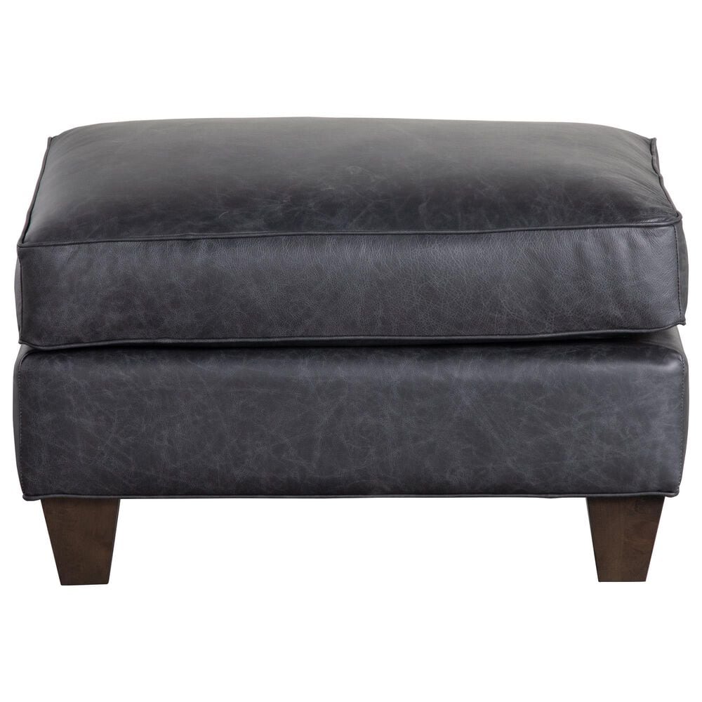 Craftmaster Furniture Corp 4-Piece Stationary Leather Living Room Set in Dark Gray, , large