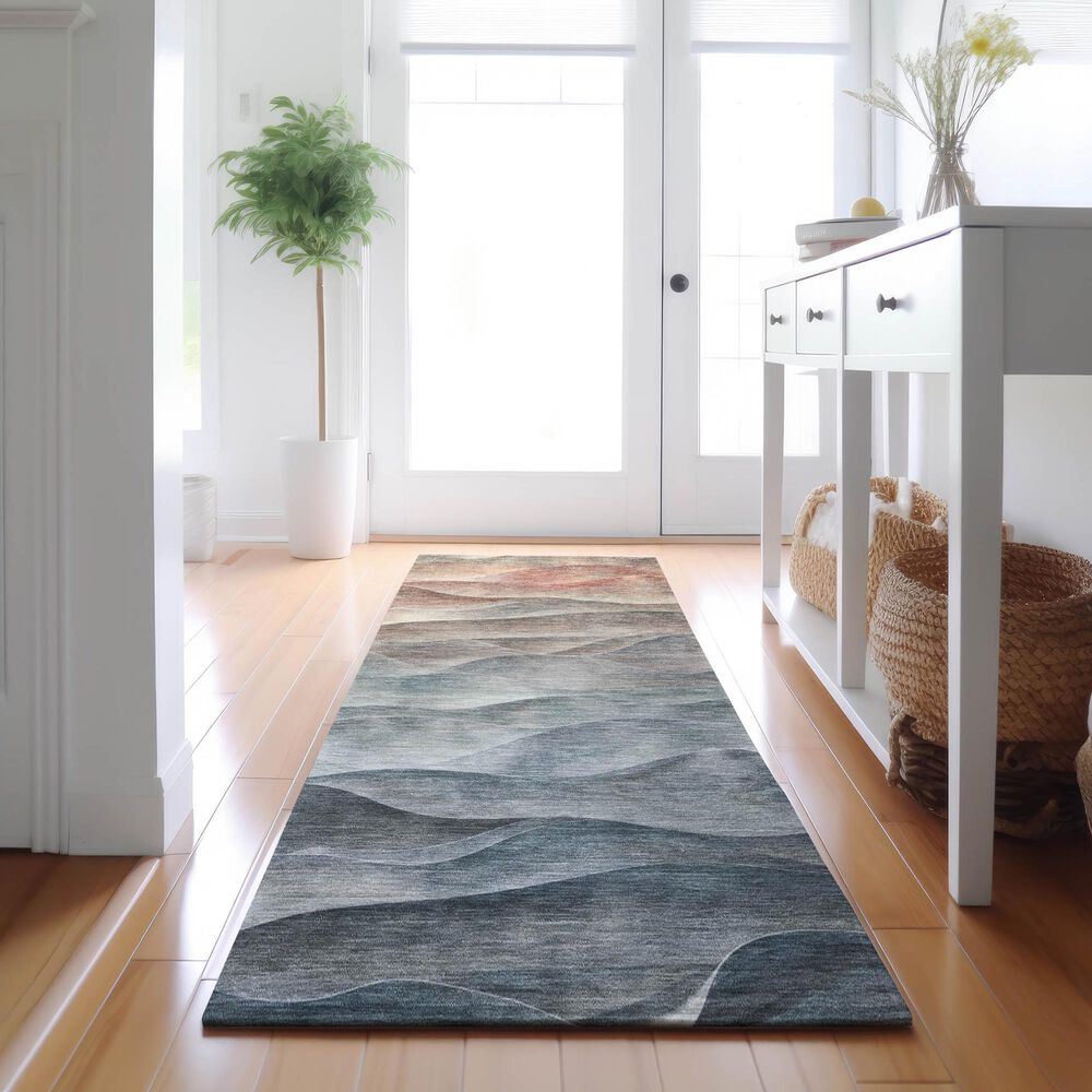 Dalyn Rug Company Pacifica PA2 2&#39;3&quot; x 7&#39;6&quot; Teal Runner, , large