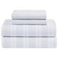 Pem America Truly Soft Bryce 4-Piece Queen Sheet Set in White and Grey, , large