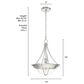 Hunter Perch Point 1-Light Pendant in Brushed Nickel, , large