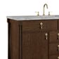 James Martin Kinnsden 48" Single Bathroom Vanity in Sable Oak with 3 cm Victorian Silver Silestone Top, Rectangular Sink and FreePower Wireless Charger, , large