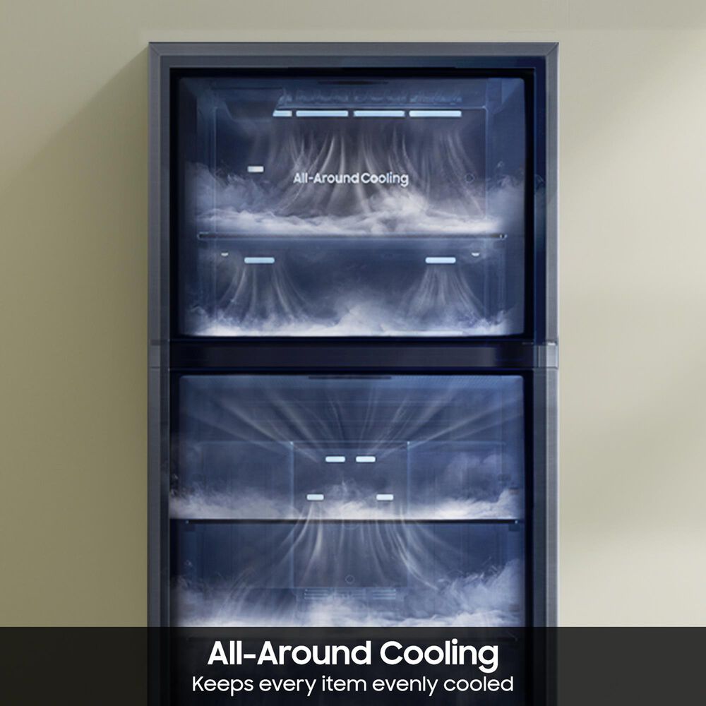 Samsung Bespoke AI 18 Cu. Ft. Top Freezer Refrigerator with All-Around Cooling in Stainless Steel, , large