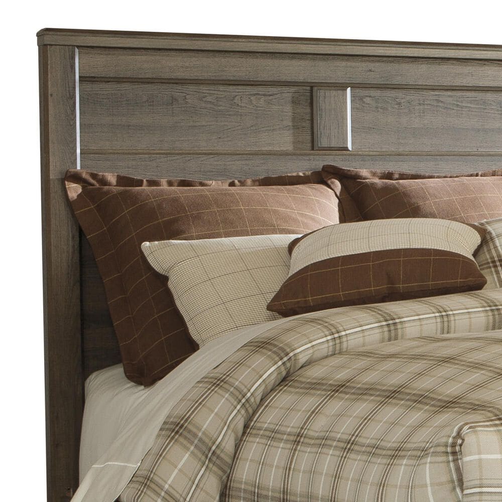 Ashley Juararo King Panel Bed in Dark Brown, , large