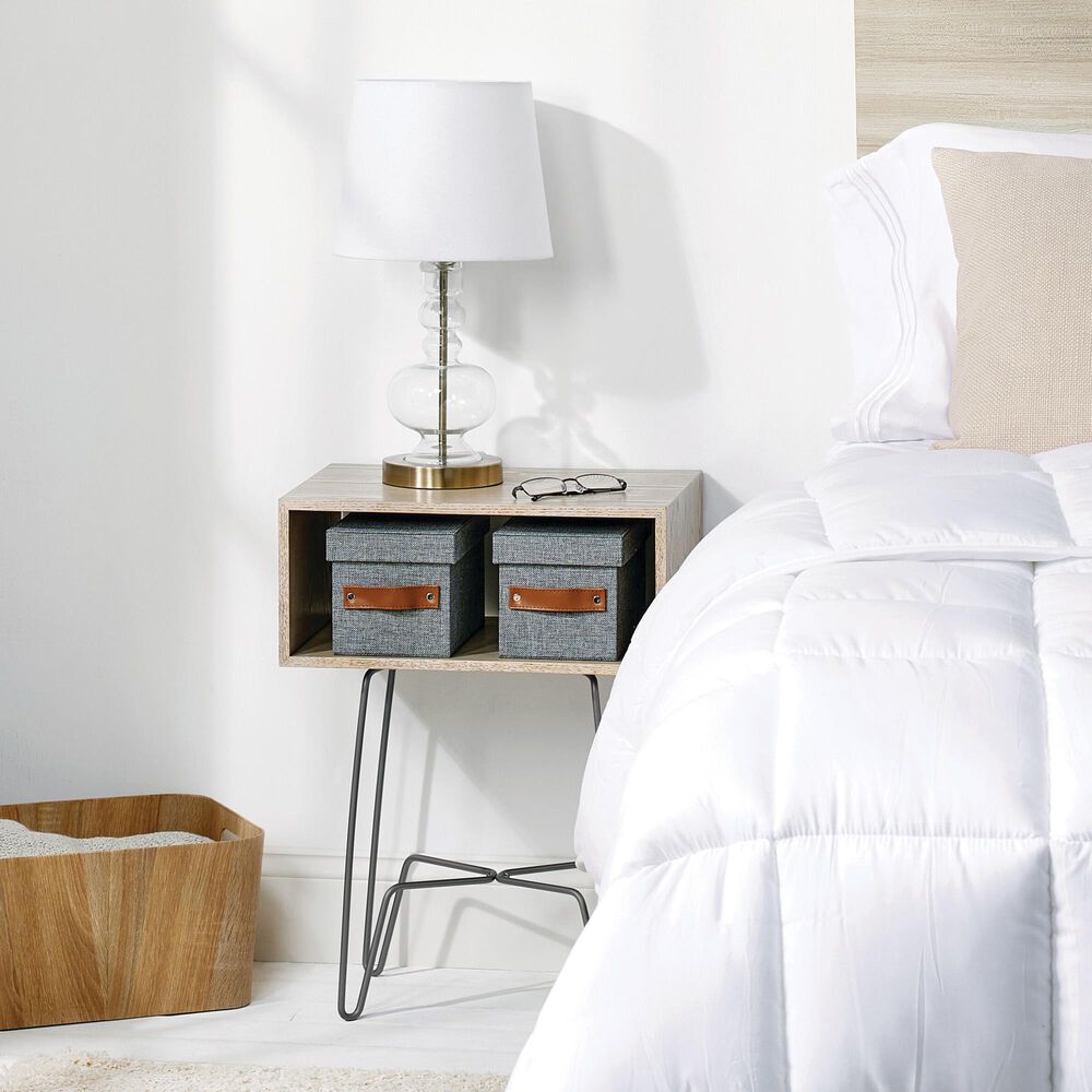 mDesign Twin/Twin XL Quilted Comforter Duvet Inserts in White NFM