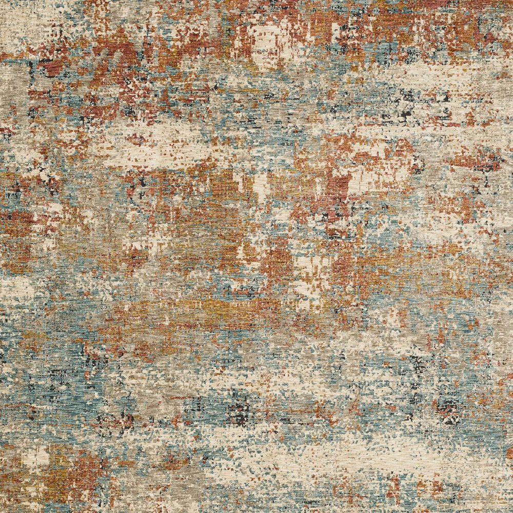 Karastan Marash Ankara 6'7" x 9'6" Rust Red, Blue and Beige Area Rug, , large