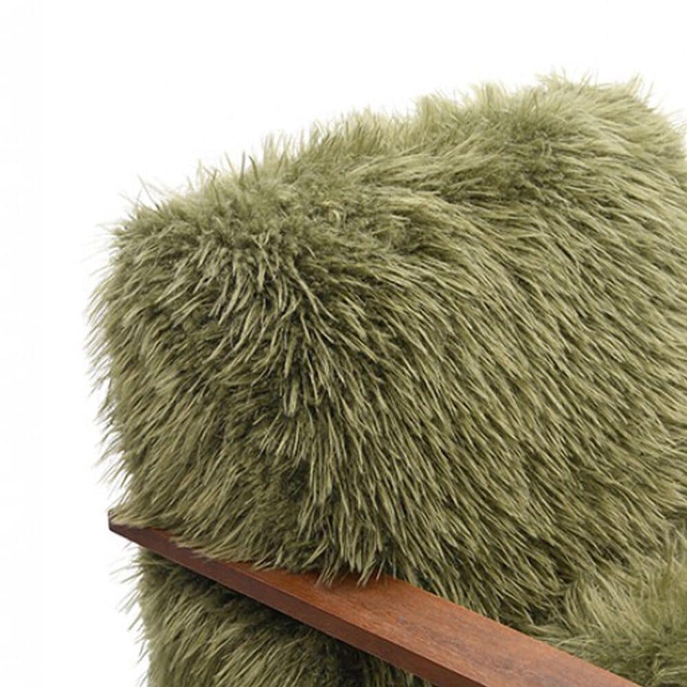 Furniture of America Neyra Long-Haired Accent Chair in Green, , large