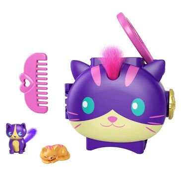 Polly Pocket Polly Pocket Pet Connects - A Kitty Hangout Compact Playset, , large