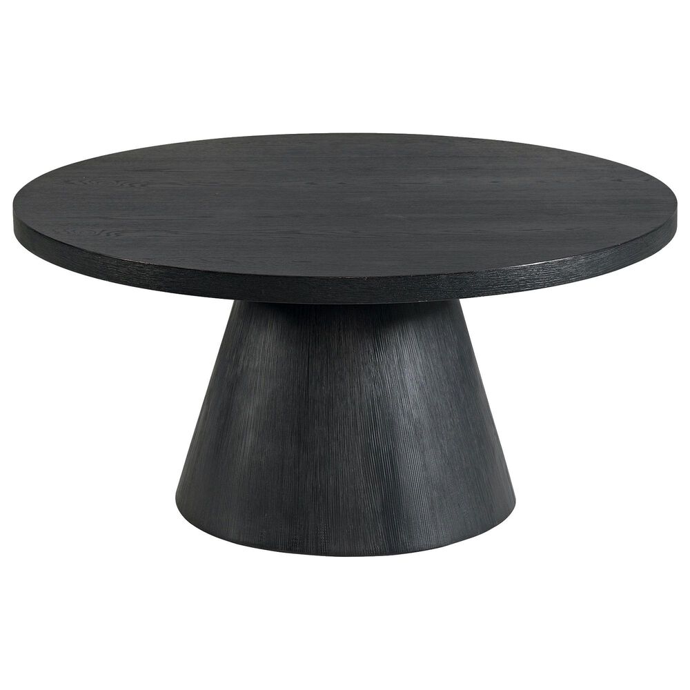 Mayberry Hill Portland Round Coffee Table in Black, , large