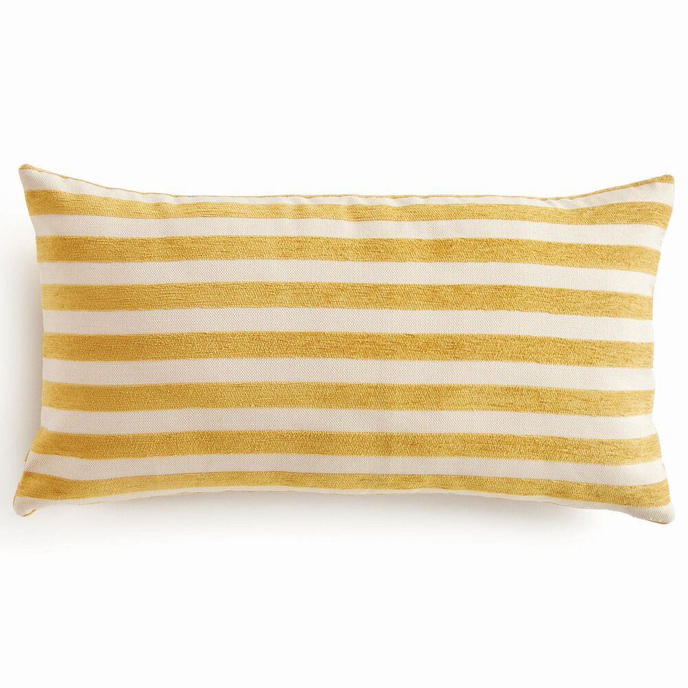 Napa Home and Garden Grant 12" x 22" Indoor/Outdoor Lumbar Pillow in Blue and Ecru, , large