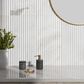 Soho Studio Carver Fluted Alaska White 12" x 24" Honed Marble Tile, , large