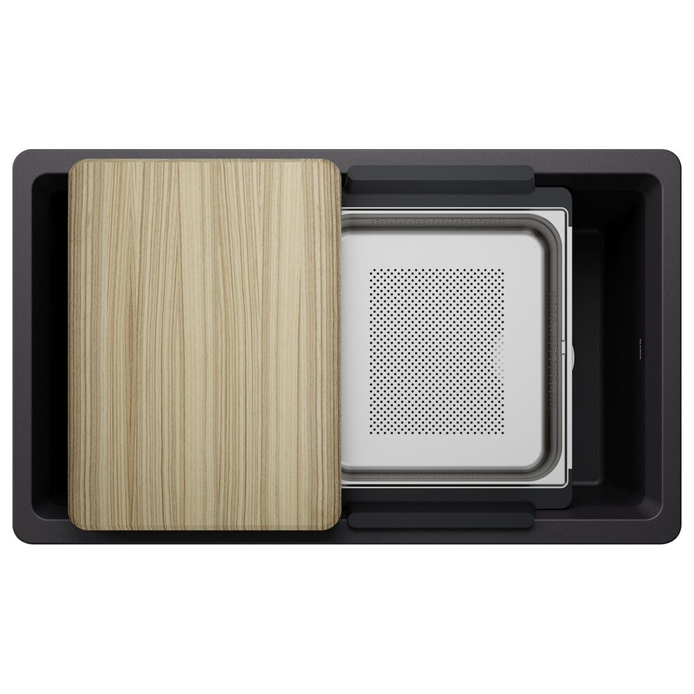 Blanco Inteos 33" Single Bowl Kitchen Sinks in Coal Black, , large