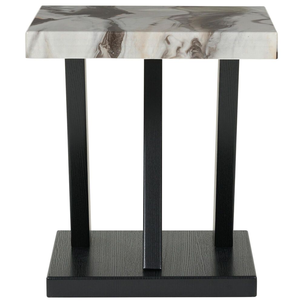 Ashley Cendill 3-Piece Occasional Table Set in Dark Brown, White and Black, , large