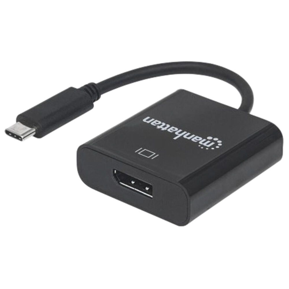 Manhattan 3" USB-C to DisplayPort Converter in Black, , large