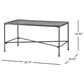 Hearth and Haven Luna Outdoor Metal Coffee Table with Lattice Top in Black, , large