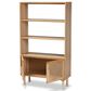 Baxton Studio Faulkner 2-Door Bookcase in Beige and Natural Brown, , large