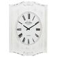 Maple and Jade Farmhouse Wall Clock in Whitewashed, , large