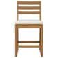 HOMLUX 5-Piece Patio Bar Set with 52" Rectangular Light Teak Table in Beige, , large