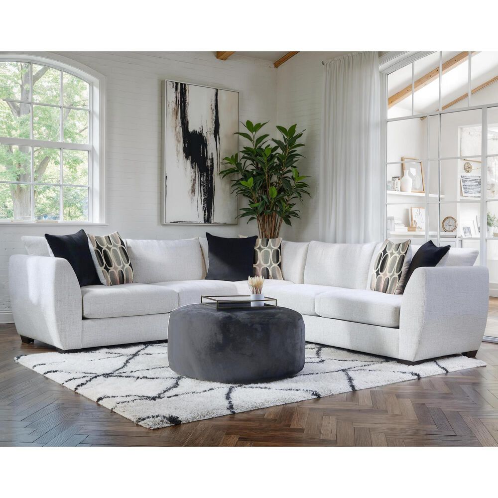 Northwestern Breeze 3-Piece Stationary Reversible Sectional in Linen, , large