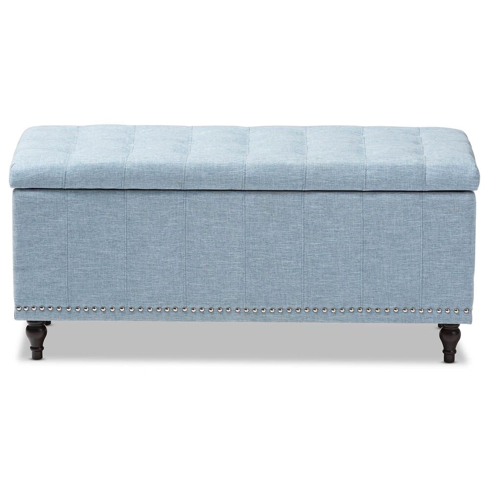 Baxton Studio Kaylee Storage Ottoman Bench in Light Blue, , large