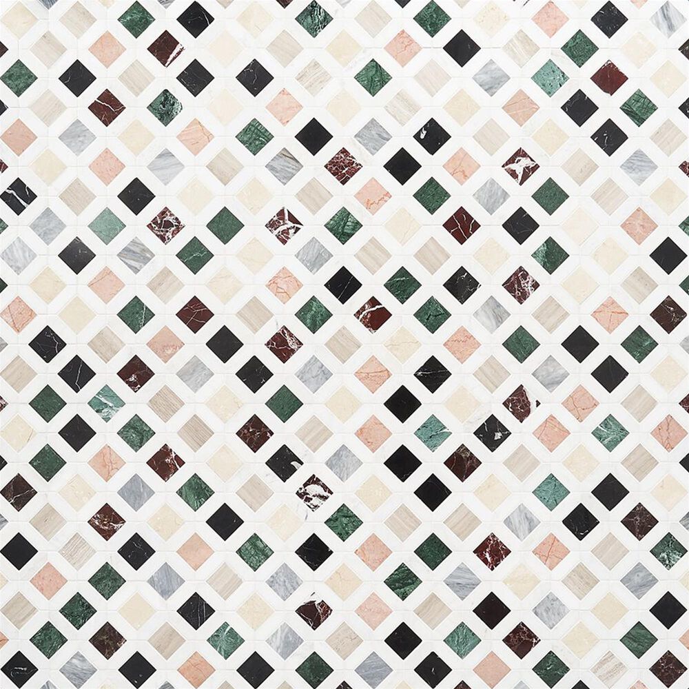 Soho Studio Chosen Multicolor 11.92" x 11.92" Marble Mosaic Sheet, , large
