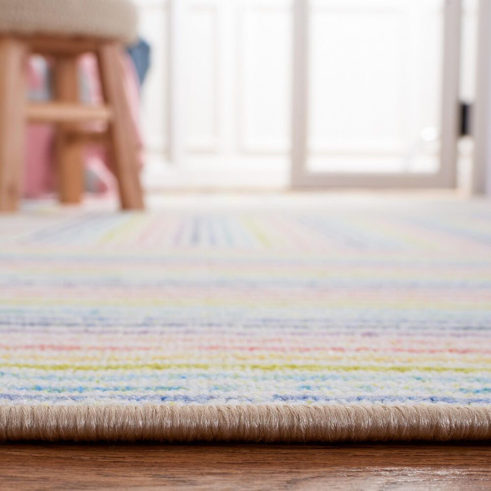 Safavieh Kids Playhouse Geometric 3&#39;3&quot; x 5&#39;3&quot; Ivory and Blue Rug, , large