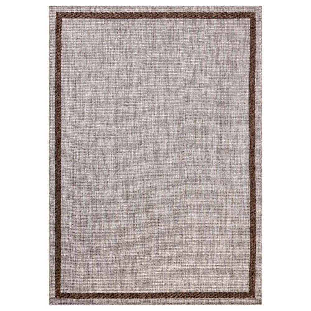 Loloi Easton Dove and Coffee 2&#39;3&quot; x 3&#39;9&quot; Indoor/Outdoor Area Rug, , large