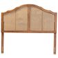 Baxton Studio Iris King Arched Headboard in Ash Walnut, , large