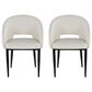LumiSource Renee Upholstered Contemporary Chair in Black Metal and White Faux Leather by LumiSource, , large