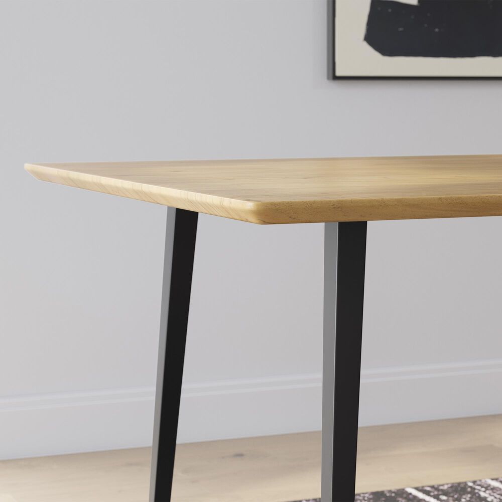 Ashley Gretlynn Rectangular Dining Table in Light Natural and Matte Black - Table Only, , large