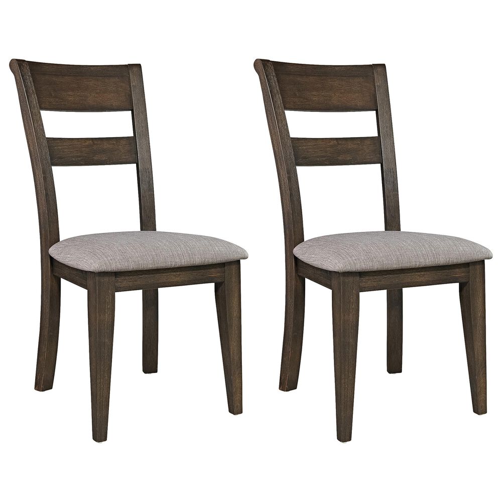 Belle Furnishings Double Bridge Side Chair in Dark Brown (Set of 2), , large