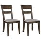 Belle Furnishings Double Bridge Side Chair in Dark Brown (Set of 2), , large