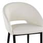 LumiSource Renee Upholstered Contemporary Chair in Black Metal and White Faux Leather by LumiSource, , large