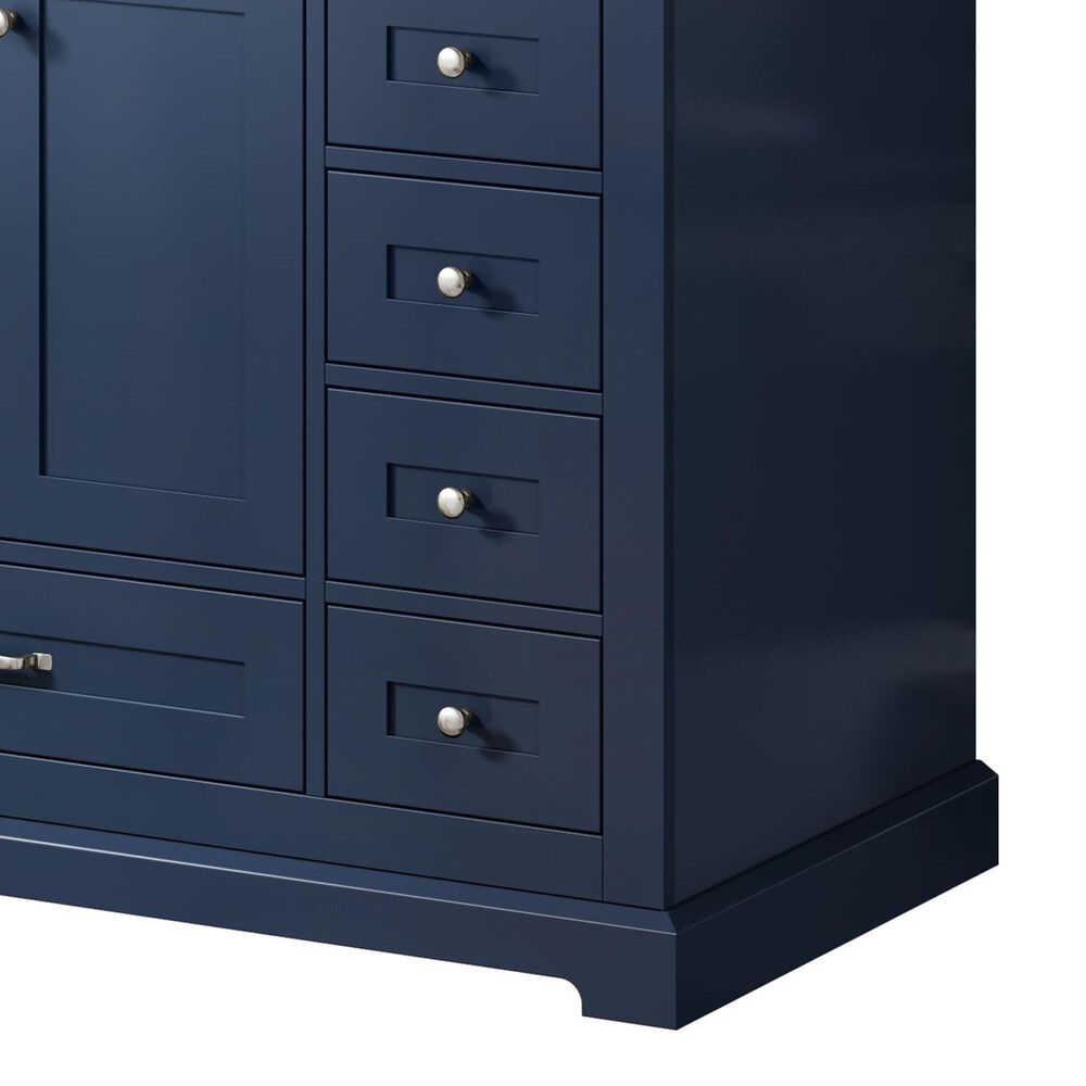 Lexora Home Dukes 48&quot; Single Bathroom Vanity in Dark Grey with 2 cm White Carrara Marble Top, Rectangular Sink and 46&quot; Mirror, , large