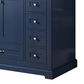 Lexora Home Dukes 48" Single Bathroom Vanity in Dark Grey with 2 cm White Carrara Marble Top, Rectangular Sink and 46" Mirror, , large
