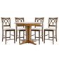 Canadel Core Counter Table and 4 Stools in Sienna Washed Finish, , large