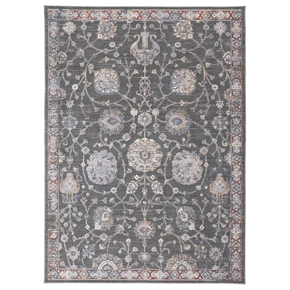 Feizy Thackery 7"10" x 9"10" Charcoal and Gray Area Rug, , large