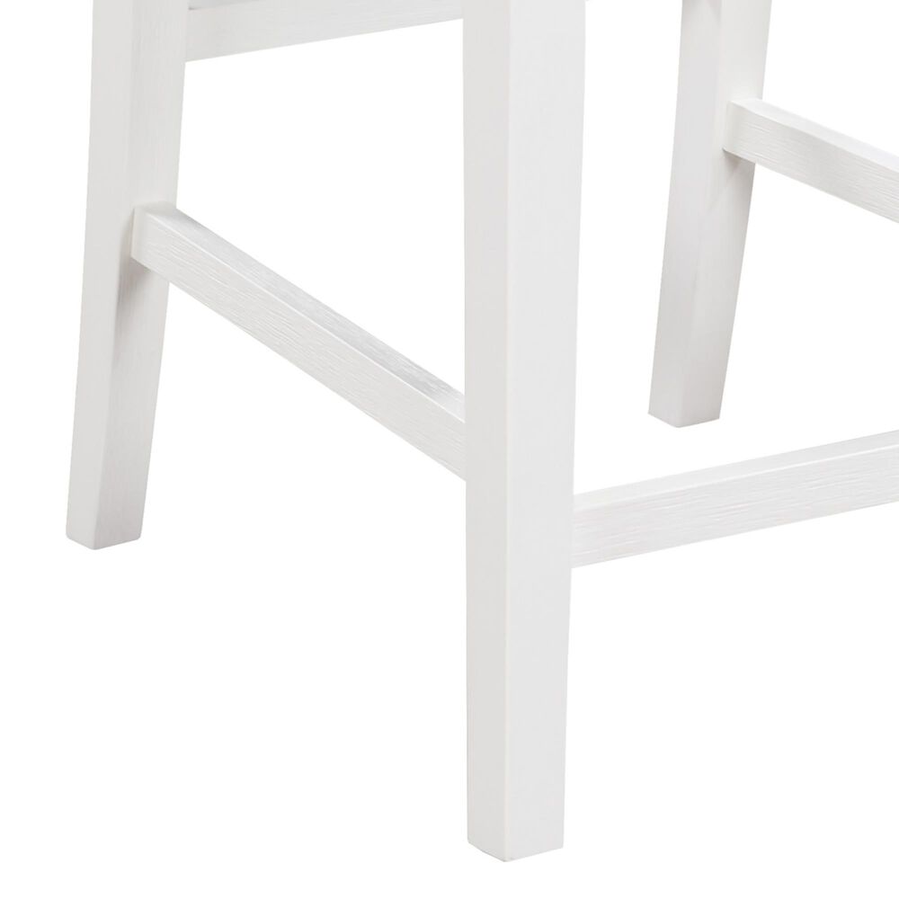 HOMLUX Counter Height Upholstered Chair in White (Set of 2), , large