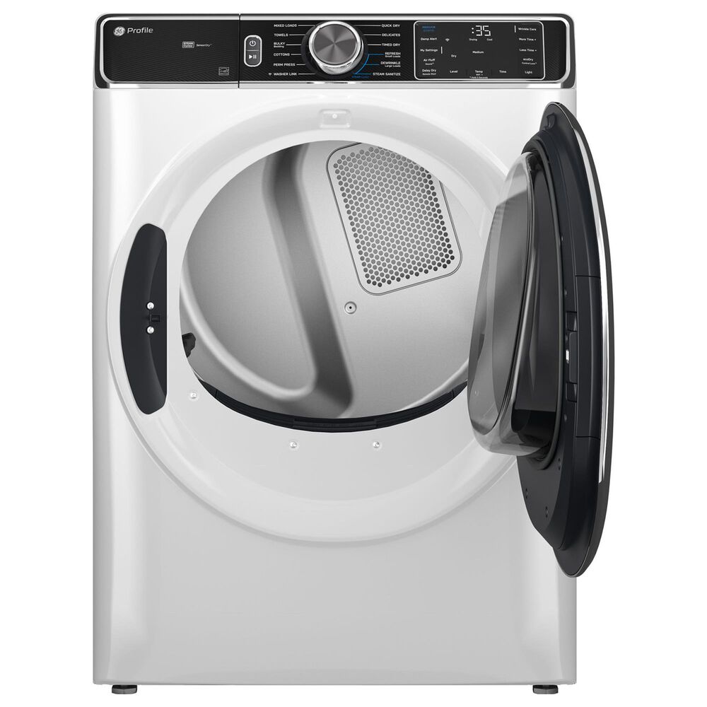 GE Profile 5.3 Cu. Ft. Front Load Washer and 7.8 Cu. Ft. Gas Dryer Laundry Pair in White and Chrome, , large