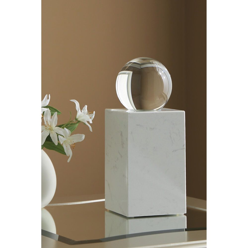 Ashley Sellner 12.25" Sculpture in Clear and White, , large