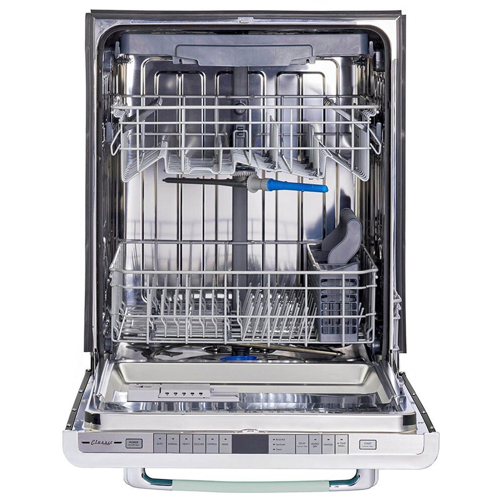 Unique Appliances Classic Retro 24" Top Control Dishwasher in Summer Mint Green, , large