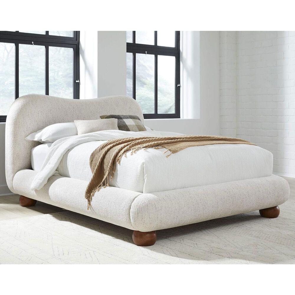 37B Anansi Afra Eastern King Upholstered Platform Bed in Chinchilla, , large