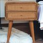 Hearth and Haven 2-Drawer Nightstand with Nordic Legs in Oak and Light Brown, , large