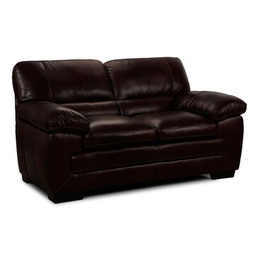 at HOME Leather Loveseat in Amarillo Walnut, , large