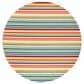 Safavieh Cabana CBN323A 5"3" Round Ivory and Green Indoor/Outdoor Area Performance Rug, , large