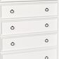 New Heritage Design Tamarack 5 Drawer Chest in White, , large