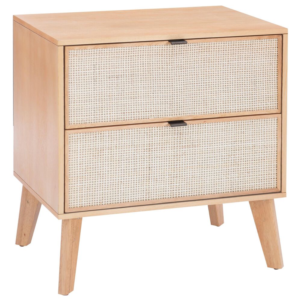 Linon Home Decor Collett 2-Drawer Nightstand in Natural, , large